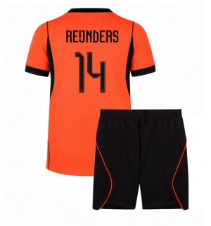 Nederland Tijjani Reijnders #14 Hjemmedraktsett Barn VM 2026 Kortermet (+ Korte bukser)