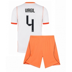 Nederland Virgil van Dijk #4 Bortedraktsett Barn VM 2026 Kortermet (+ Korte bukser)