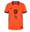 Nederland Virgil van Dijk #4 Hjemmedrakt Dame VM 2026 Kortermet Nederland Virgil van Dijk #4 Hjemmedrakt Dame VM 2026 Kortermet