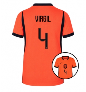 Nederland Virgil van Dijk #4 Hjemmedrakt Dame VM 2026 Kortermet