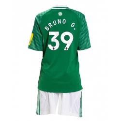 Newcastle United Bruno Guimaraes #39 Bortedraktsett Barn 2025-26 Kortermet (+ Korte bukser)
