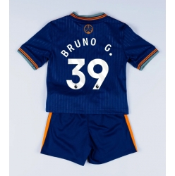 Newcastle United Bruno Guimaraes #39 Tredjedraktsett Barn 2025-26 Kortermet (+ Korte bukser)