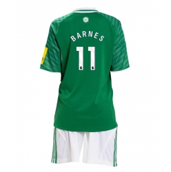 Newcastle United Harvey Barnes #11 Bortedraktsett Barn 2025-26 Kortermet (+ Korte bukser)