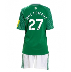 Newcastle United Nick Woltemade #27 Bortedraktsett Barn 2025-26 Kortermet (+ Korte bukser)
