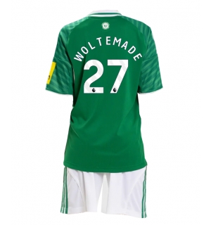 Newcastle United Nick Woltemade #27 Bortedraktsett Barn 2025-26 Kortermet (+ Korte bukser)