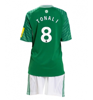Newcastle United Sandro Tonali #8 Bortedraktsett Barn 2025-26 Kortermet (+ Korte bukser)