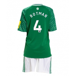 Newcastle United Sven Botman #4 Bortedraktsett Barn 2025-26 Kortermet (+ Korte bukser)