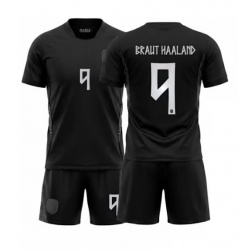 Norge Erling Haaland #9 Bortedraktsett Barn VM 2026 Kortermet (+ Korte bukser)