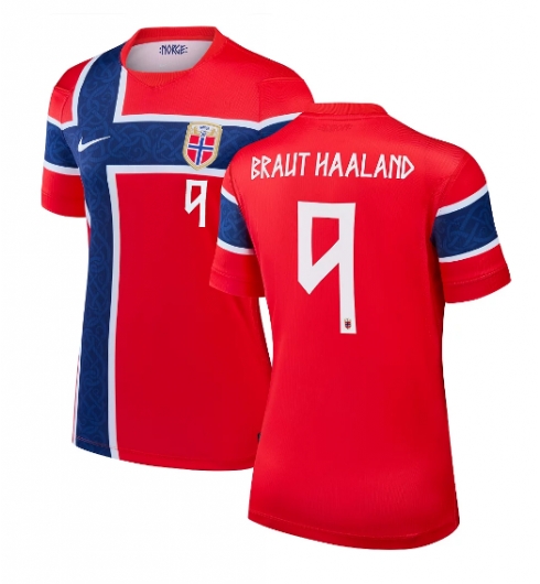 Norge Erling Haaland #9 Hjemmedrakt Dame VM 2026 Kortermet Norge Erling Haaland #9 Hjemmedrakt Dame VM 2026 Kortermet
