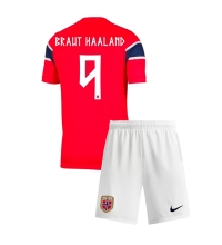 Norge Erling Haaland #9 Hjemmedraktsett Barn VM 2026 Kortermet (+ Korte bukser)