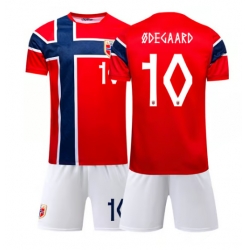 Norge Martin Odegaard #10 Hjemmedraktsett Barn VM 2026 Kortermet (+ Korte bukser)