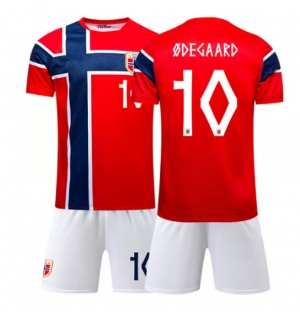 Norge Martin Odegaard #10 Hjemmedraktsett Barn VM 2026 Kortermet (+ Korte bukser)