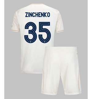 Nottingham Forest Oleksandr Zinchenko #35 Bortedraktsett Barn 2025-26 Kortermet (+ Korte bukser)