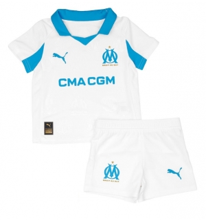 Olympique de Marseille Hjemmedraktsett Barn 2025-26 Kortermet (+ Korte bukser)