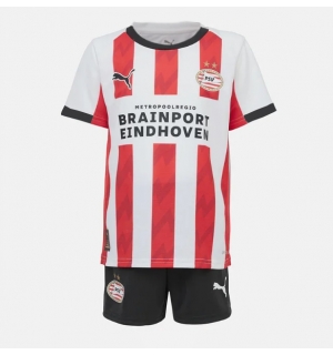 PSV Eindhoven Hjemmedraktsett Barn 2025-26 Kortermet (+ Korte bukser)