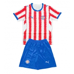Paraguay Hjemmedraktsett Barn VM 2026 Kortermet (+ Korte bukser)