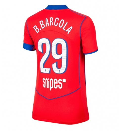 Paris Saint-Germain Bradley Barcola #29 Tredjedrakt Dame 2025-26 Kortermet Paris Saint-Germain Bradley Barcola #29 Tredjedrakt Dame 2025-26 Kortermet