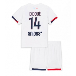Paris Saint-Germain Desire Doue #14 Bortedraktsett Barn 2025-26 Kortermet (+ Korte bukser)