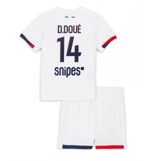 Paris Saint-Germain Desire Doue #14 Bortedraktsett Barn 2025-26 Kortermet (+ Korte bukser)