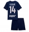 Paris Saint-Germain Desire Doue #14 Hjemmedraktsett Barn 2025-26 Kortermet (+ Korte bukser)
