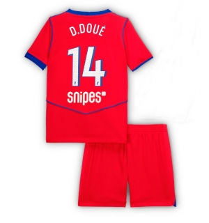 Paris Saint-Germain Desire Doue #14 Tredjedraktsett Barn 2025-26 Kortermet (+ Korte bukser)