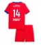 Paris Saint-Germain Desire Doue #14 Tredjedraktsett Barn 2025-26 Kortermet (+ Korte bukser)