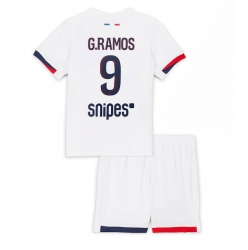 Paris Saint-Germain Goncalo Ramos #9 Bortedraktsett Barn 2025-26 Kortermet (+ Korte bukser)