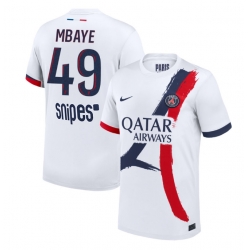 Paris Saint-Germain Ibrahim Mbaye #49 Bortedrakt 2025-26 Kortermet