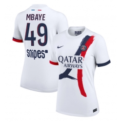 Paris Saint-Germain Ibrahim Mbaye #49 Bortedrakt Dame 2025-26 Kortermet