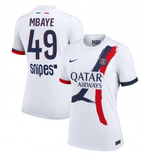 Paris Saint-Germain Ibrahim Mbaye #49 Bortedrakt Dame 2025-26 Kortermet