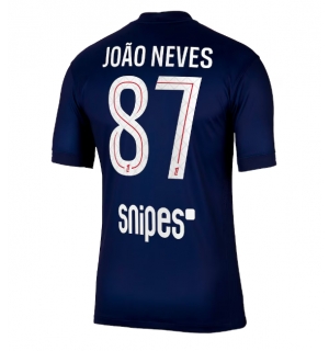 Paris Saint-Germain Joao Neves #87 Hjemmedrakt 2025-26 Kortermet