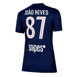 Paris Saint-Germain Joao Neves #87 Hjemmedrakt Dame 2025-26 Kortermet