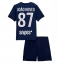 Paris Saint-Germain Joao Neves #87 Hjemmedraktsett Barn 2025-26 Kortermet (+ Korte bukser)