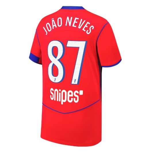 Paris Saint-Germain Joao Neves #87 Tredjedrakt 2025-26 Kortermet Paris Saint-Germain Joao Neves #87 Tredjedrakt 2025-26 Kortermet