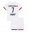 Paris Saint-Germain Khvicha Kvaratskhelia #7 Bortedraktsett Barn 2025-26 Kortermet (+ Korte bukser)