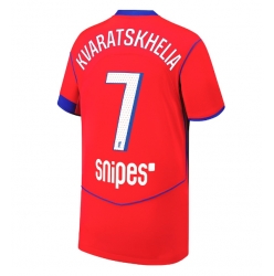 Paris Saint-Germain Khvicha Kvaratskhelia #7 Tredjedrakt 2025-26 Kortermet