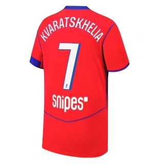 Paris Saint-Germain Khvicha Kvaratskhelia #7 Tredjedrakt 2025-26 Kortermet