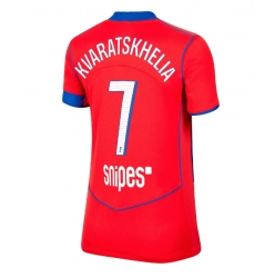 Paris Saint-Germain Khvicha Kvaratskhelia #7 Tredjedrakt Dame 2025-26 Kortermet