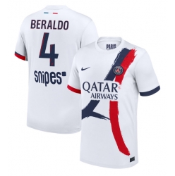 Paris Saint-Germain Lucas Beraldo #4 Bortedrakt 2025-26 Kortermet