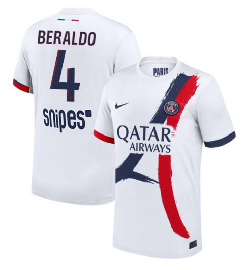 Paris Saint-Germain Lucas Beraldo #4 Bortedrakt 2025-26 Kortermet Paris Saint-Germain Lucas Beraldo #4 Bortedrakt 2025-26 Kortermet