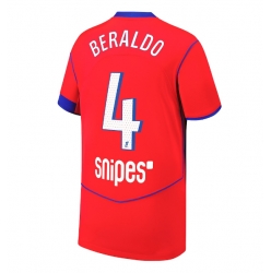 Paris Saint-Germain Lucas Beraldo #4 Tredjedrakt 2025-26 Kortermet