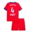 Paris Saint-Germain Lucas Beraldo #4 Tredjedraktsett Barn 2025-26 Kortermet (+ Korte bukser)