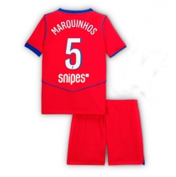 Paris Saint-Germain Marquinhos #5 Tredjedraktsett Barn 2025-26 Kortermet (+ Korte bukser)