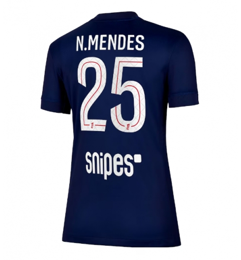 Paris Saint-Germain Nuno Mendes #25 Hjemmedrakt Dame 2025-26 Kortermet Paris Saint-Germain Nuno Mendes #25 Hjemmedrakt Dame 2025-26 Kortermet