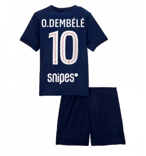 Paris Saint-Germain Ousmane Dembele #10 Hjemmedraktsett Barn 2025-26 Kortermet (+ Korte bukser)