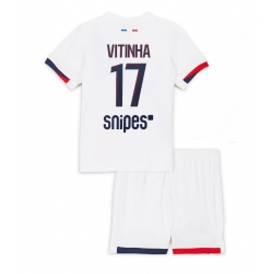 Paris Saint-Germain Vitinha #17 Bortedraktsett Barn 2025-26 Kortermet (+ Korte bukser)