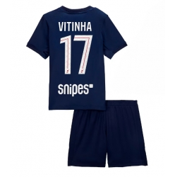 Paris Saint-Germain Vitinha #17 Hjemmedraktsett Barn 2025-26 Kortermet (+ Korte bukser)