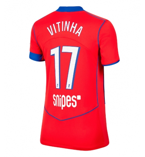 Paris Saint-Germain Vitinha #17 Tredjedrakt Dame 2025-26 Kortermet Paris Saint-Germain Vitinha #17 Tredjedrakt Dame 2025-26 Kortermet