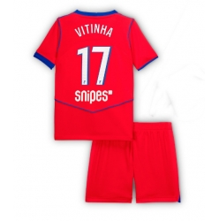 Paris Saint-Germain Vitinha #17 Tredjedraktsett Barn 2025-26 Kortermet (+ Korte bukser)