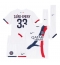 Paris Saint-Germain Warren Zaire-Emery #33 Bortedraktsett Barn 2025-26 Kortermet (+ Korte bukser)